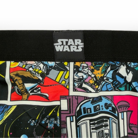 Star Wars Crazy Boxer Briefs Mens Size Large Underwear Disney Darth Vader R2-D2 - Picture 6 of 8